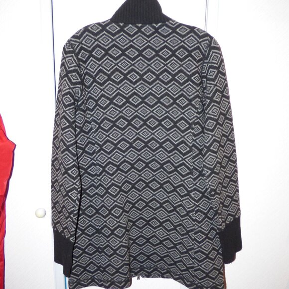 Telluride Black / Gray long cardigan sz L - Picture 14 of 16